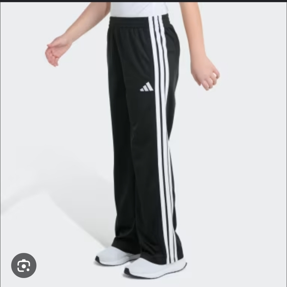 Adidas Kids Black Sweatpants with White Accents